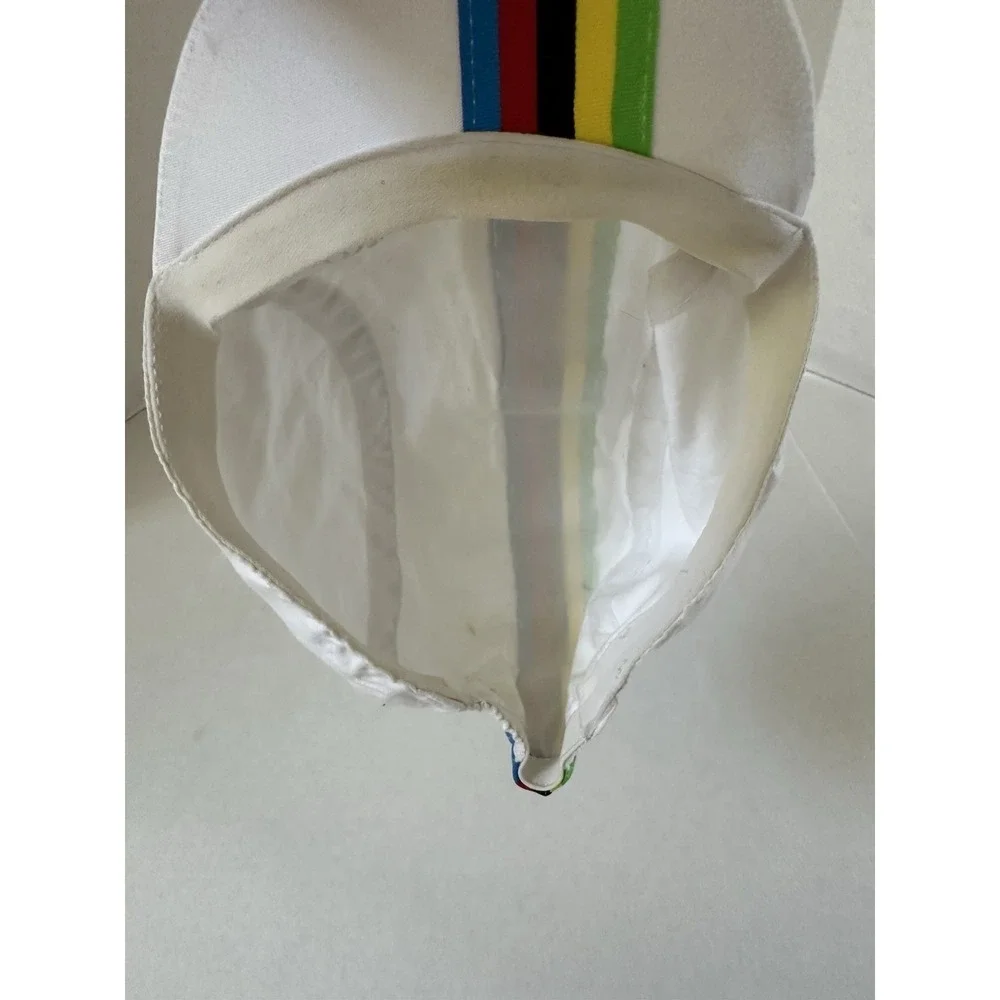 Lazer Helmets Cycling Since 1919 Cap Hat White Colored Racing Stripes Front Logo